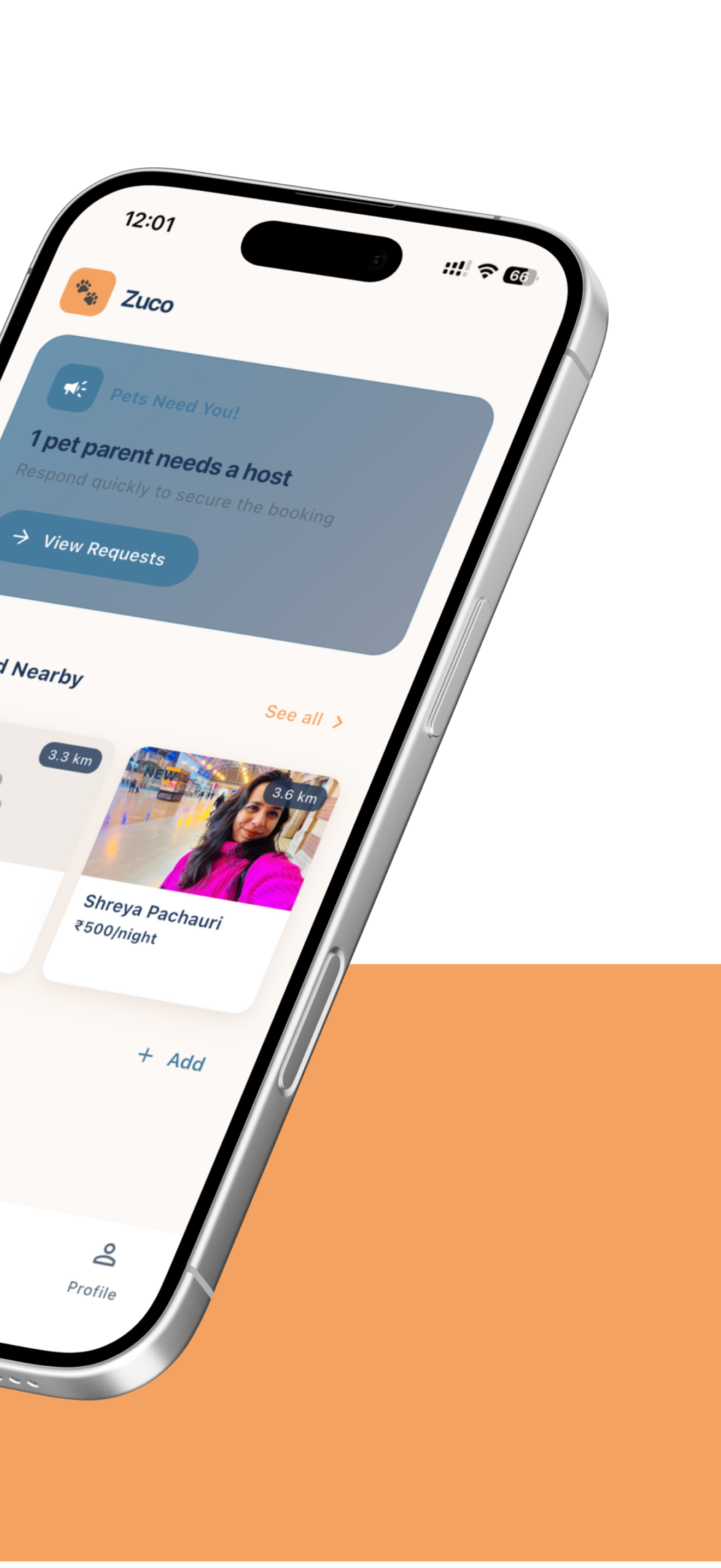Zauffy App - Host profiles